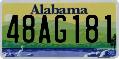 AL license plate 48AG181