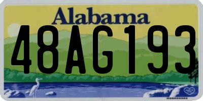 AL license plate 48AG193