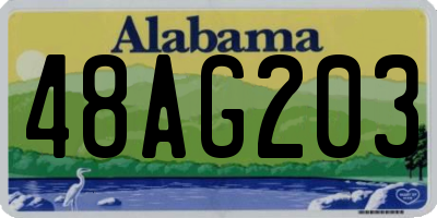 AL license plate 48AG203