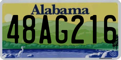 AL license plate 48AG216