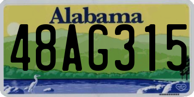 AL license plate 48AG315