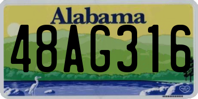AL license plate 48AG316