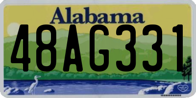 AL license plate 48AG331