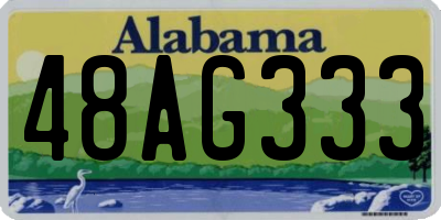 AL license plate 48AG333
