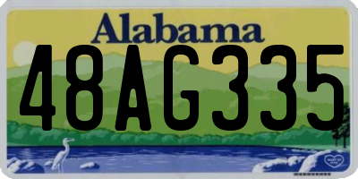 AL license plate 48AG335