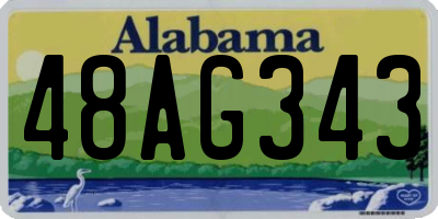 AL license plate 48AG343