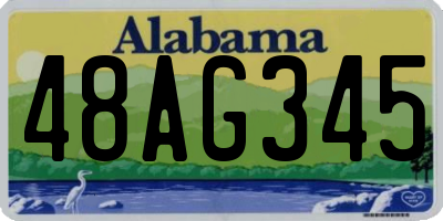 AL license plate 48AG345