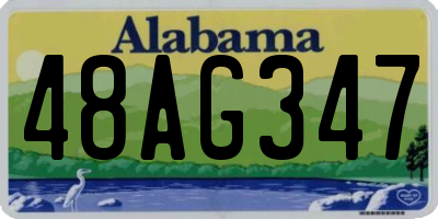 AL license plate 48AG347