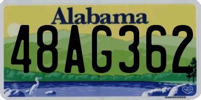AL license plate 48AG362