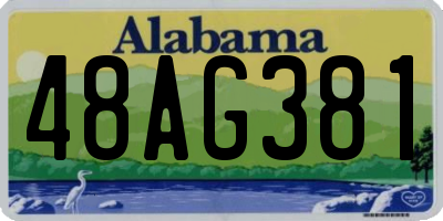 AL license plate 48AG381