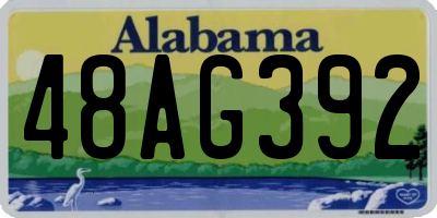 AL license plate 48AG392