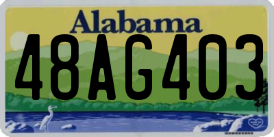 AL license plate 48AG403