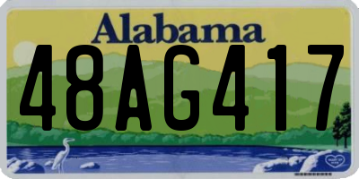AL license plate 48AG417