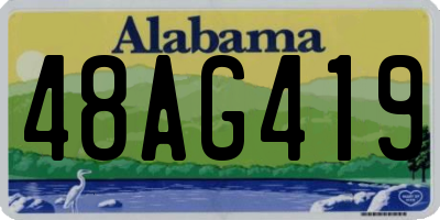 AL license plate 48AG419