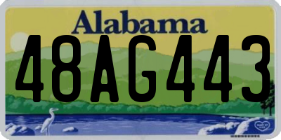 AL license plate 48AG443