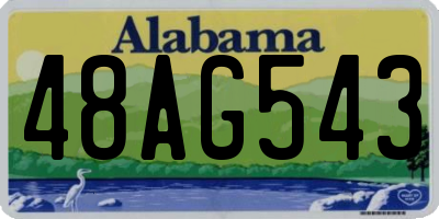 AL license plate 48AG543