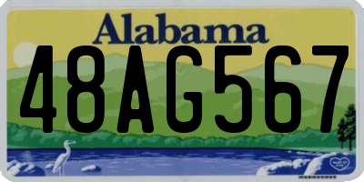 AL license plate 48AG567
