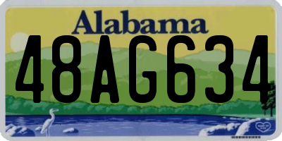AL license plate 48AG634