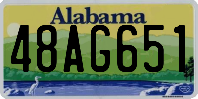 AL license plate 48AG651