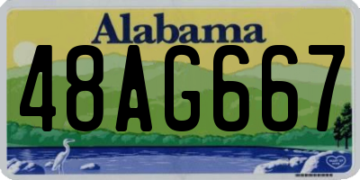 AL license plate 48AG667