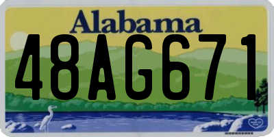 AL license plate 48AG671