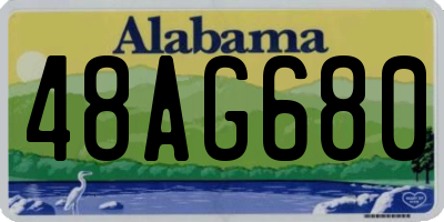 AL license plate 48AG680