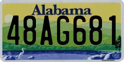 AL license plate 48AG681