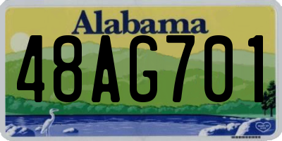 AL license plate 48AG701