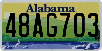 AL license plate 48AG703
