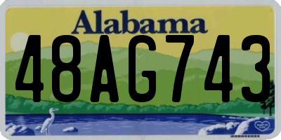 AL license plate 48AG743
