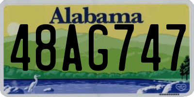 AL license plate 48AG747