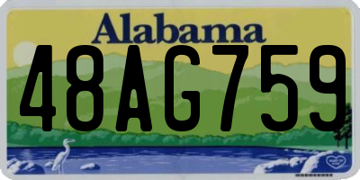 AL license plate 48AG759
