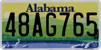 AL license plate 48AG765