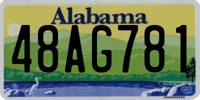 AL license plate 48AG781