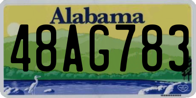 AL license plate 48AG783