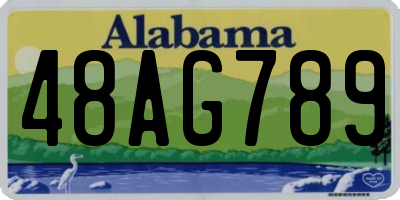AL license plate 48AG789