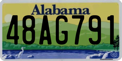 AL license plate 48AG791