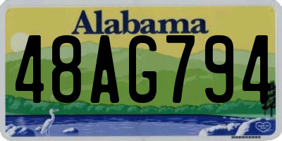 AL license plate 48AG794