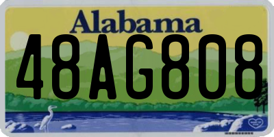 AL license plate 48AG808