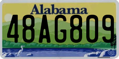 AL license plate 48AG809