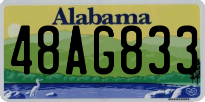 AL license plate 48AG833