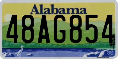 AL license plate 48AG854