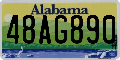 AL license plate 48AG890