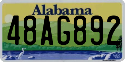 AL license plate 48AG892
