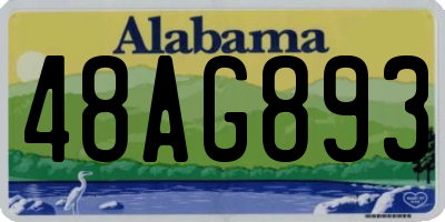 AL license plate 48AG893