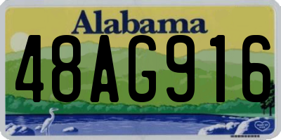 AL license plate 48AG916
