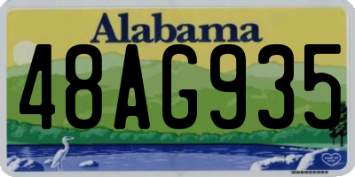 AL license plate 48AG935