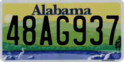 AL license plate 48AG937