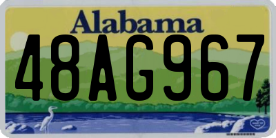 AL license plate 48AG967