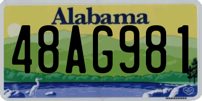 AL license plate 48AG981